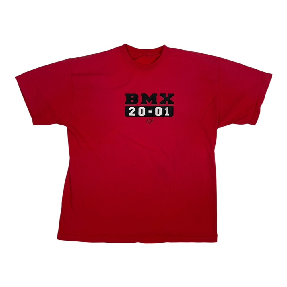 Vintage Fox Racing BMX T-Shirt Size XL Red Y2K 2001 READ